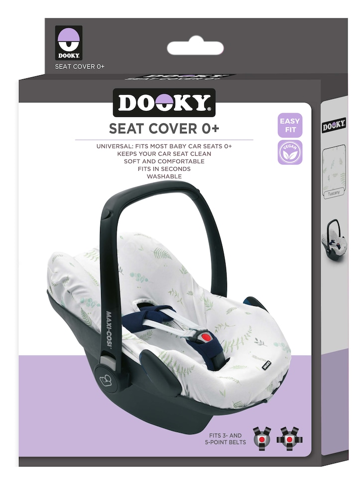 image 1 of Dooky Baby Car Seat Cover, Universal Group 0+ Cotton Cover for Infant Car Seats