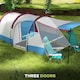 image 4 of Outsunny 2-3 Man Camping Tunnel Tent with Bedroom and Living Room 