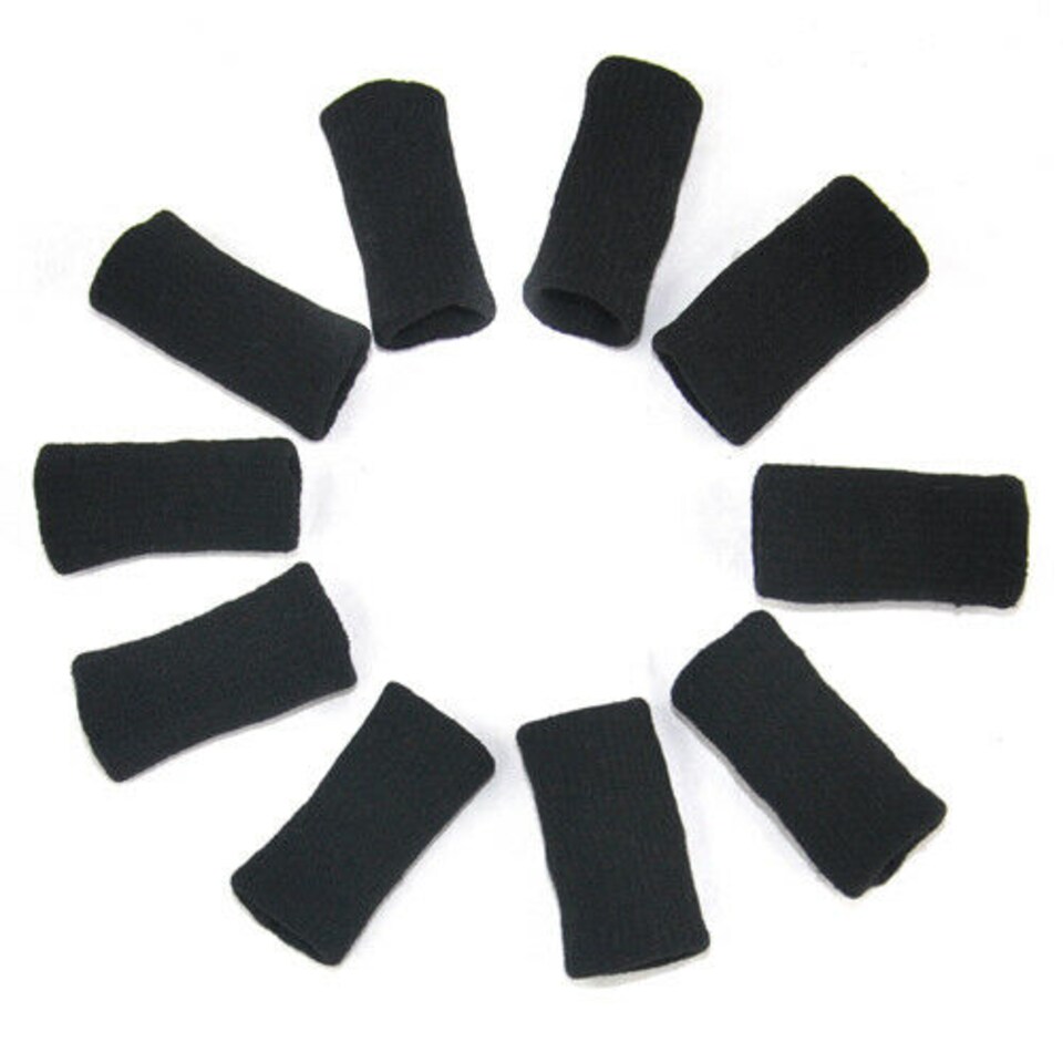 image 1 of 10 Pack Stretch Finger Sleeves | Elastic Grip Finger Protectors for Sports and Everyday Activities
