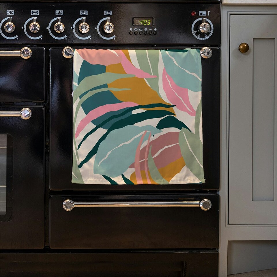 image 1 of artistic abstract leaves (Kitchen Towel)