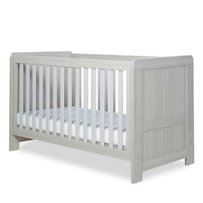 Pembrey Cot Bed - Convertible Baby Bed, Adjustable Mattress Base, Suitable from Birth to 4 Years (Ash Grey)