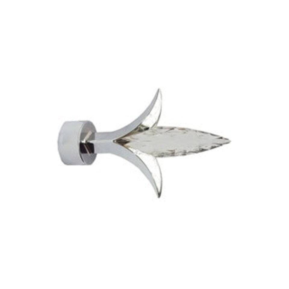 image 1 of 35mm Fixed Length Metal Curtain Pole Set Chrome Fleur de Lys Finial 380cm Silver | Silver