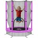 image 1 of AIYAPLAY 4.6FT Kids Trampoline with Safety Enclosure Net, Purple