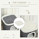 image 6 of PawHut Cat Barrel Scratching Post Tree, Plush Fleece Indoor Cat Tower, Grey