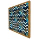 image 4 of Embroidery colourful simplified ethnic skull blue pattern (Picutre Frame) Black | XS