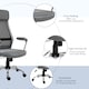 image 8 of Vinsetto Office Chair, Ergonomic Desk Chair, High Back Computer Chair with Adjustable Height, Swivel Rolling Wheels, Mesh Back and Linen-Feel Fabric Seat for Home and Study, Grey