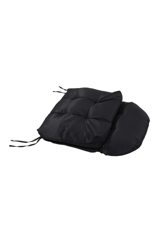 image 1 of Living and Home Outdoor Waterproof Tufted Swing Seat Cushion, Black
