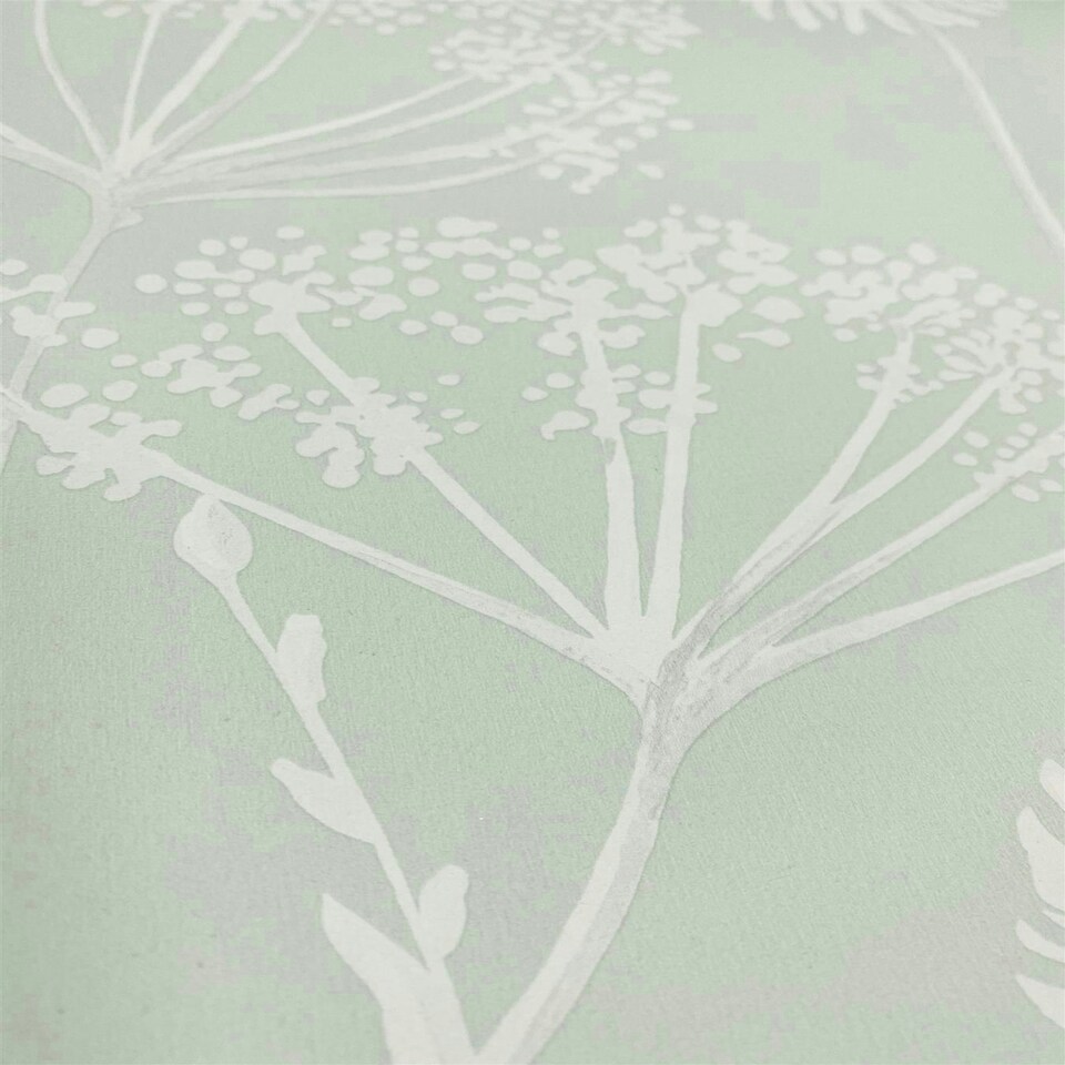 image 1 of Catherine Lansfield Meadowsweet Floral Green Wallpaper