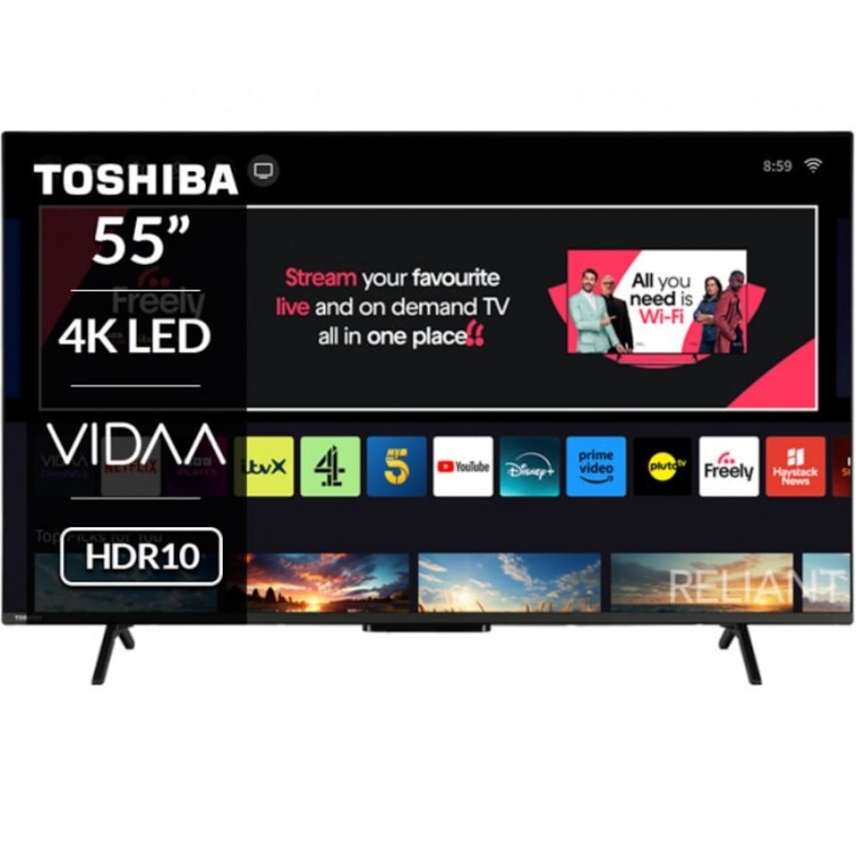 image 1 of Toshiba 55 Inch 4K Ultra HD LED HDR Smart VIDAA Freely TV & Dolby - 55UV2F53DBU