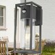 image 5 of Hale - Black Motion Sensor Outdoor Wall Light Black | Clear