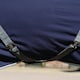 image 4 of Weatherbeeta Standard-Neck Cotton Horse Exercise Sheet - Dark Blue/Grey/White - 7´