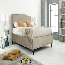 Venezia Marble Single Bed Frame - Oatmeal