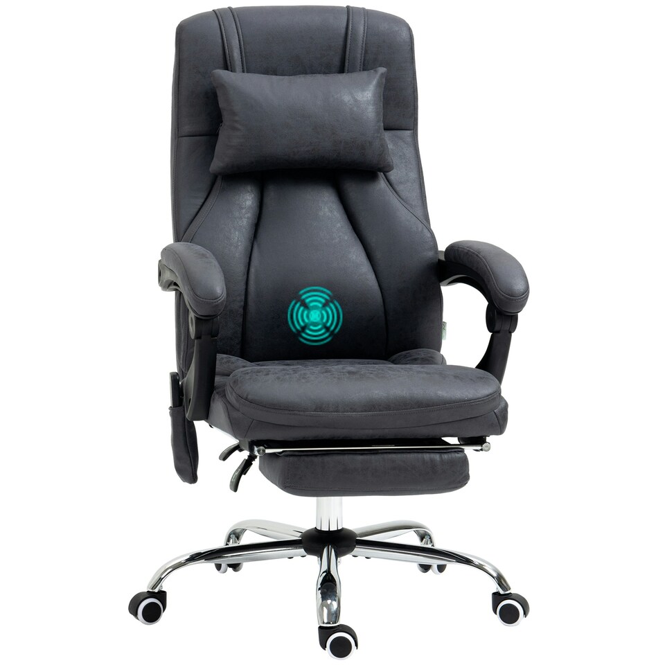 image 1 of Vinsetto High Back Massage Office Chair with Vibration Point Headrest Remote