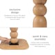 image 6 of Vita Solid Mango Wood Pedestal Side Table for Living Room Bedroom