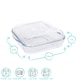image 7 of Argon Tableware Square Glass Oven Dish with Lid - 24cm x 21cm | Clear | Clear | 24cm x 21cm