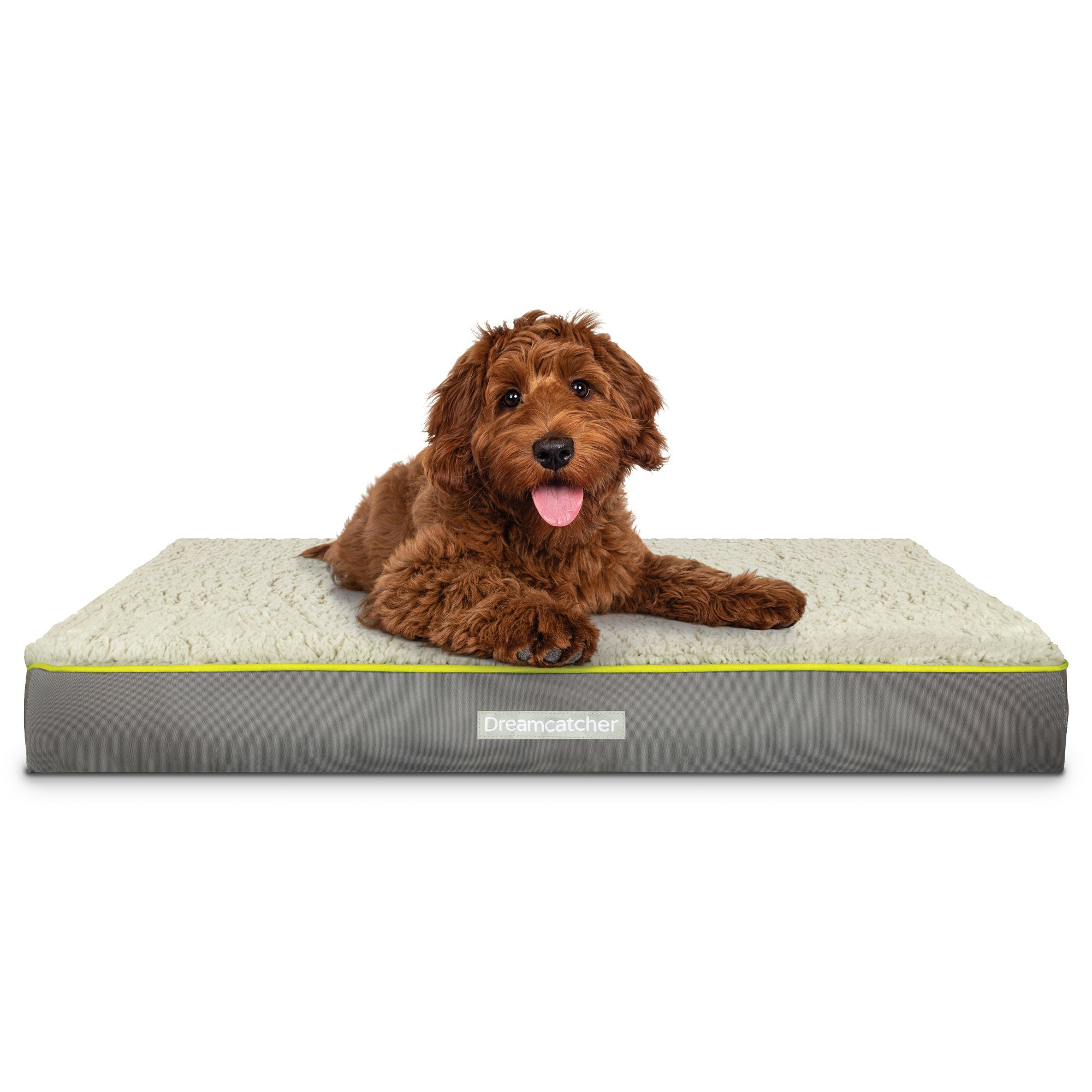 Dreamcatcher Grey Large Dog Bed Orthopaedic Flat Crate Mattress 89x56x9cm | Grey | Grey | 1