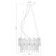 image 6 of Onega 3-Light Chrome Smoked Glass Pendant Ceiling Light