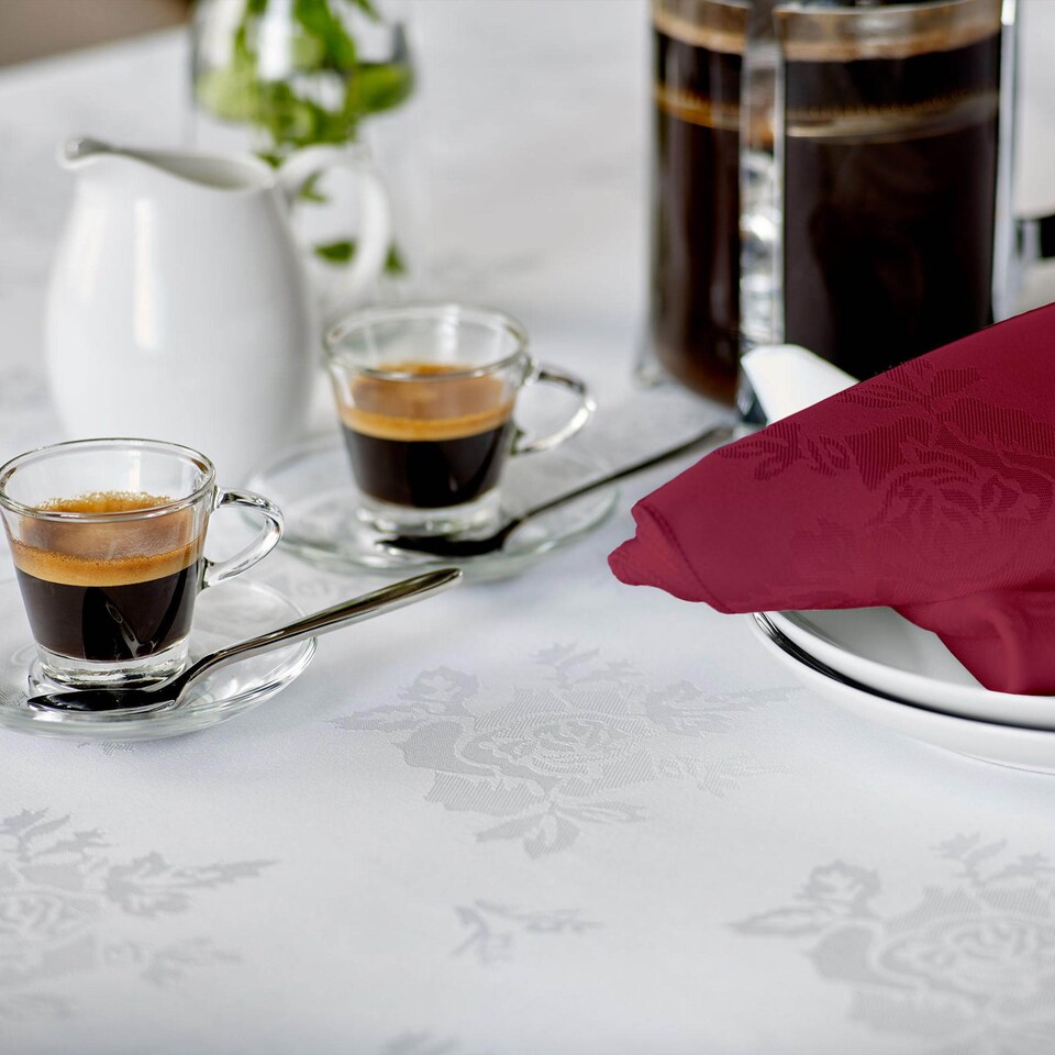 image 1 of Polyester Rose Design Coloured Napkin - 41 x 41cm | Red | burgundy | One Size