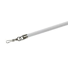 White Curtain Draw Rod Pair 100cm White | White