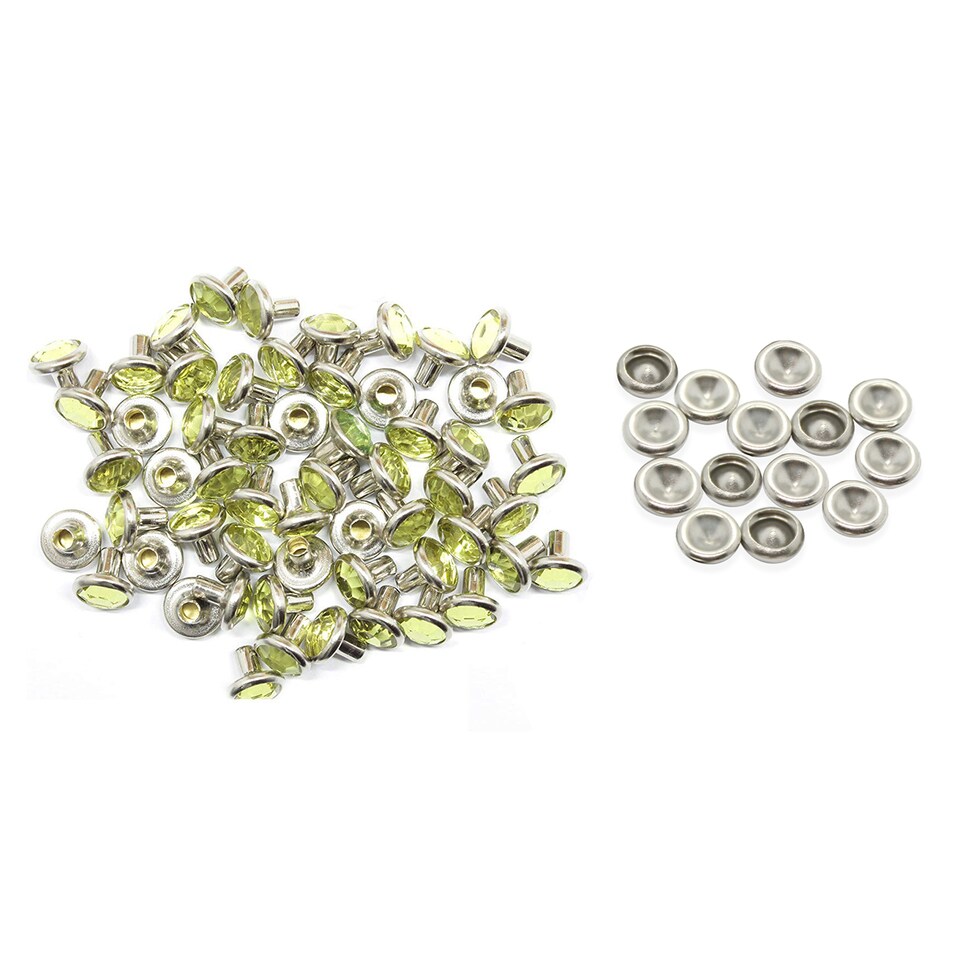 image 1 of 8mm Diamante Acrylic Rhinestone Studs with Pins - Pack of 10