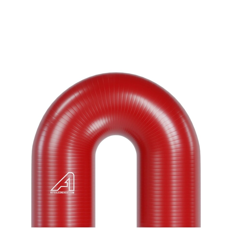image 1 of Auto Silicone Hoses 65mm Red 180 Degree Silicone Elbow Hose Coupler Bend Pipe Connector Turbo Intercooler Radiator Coolant Air
