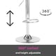 image 4 of Set of Two Cuban Grey Faux Leather Bar Stool