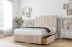 image 4 of Sloomy Langston Sand Naples Divan Bed Base No Drawers With 54 Inch Floor Standing Headboard & 12 Inch Matching Footboard | Cream | Sand | Single | 1