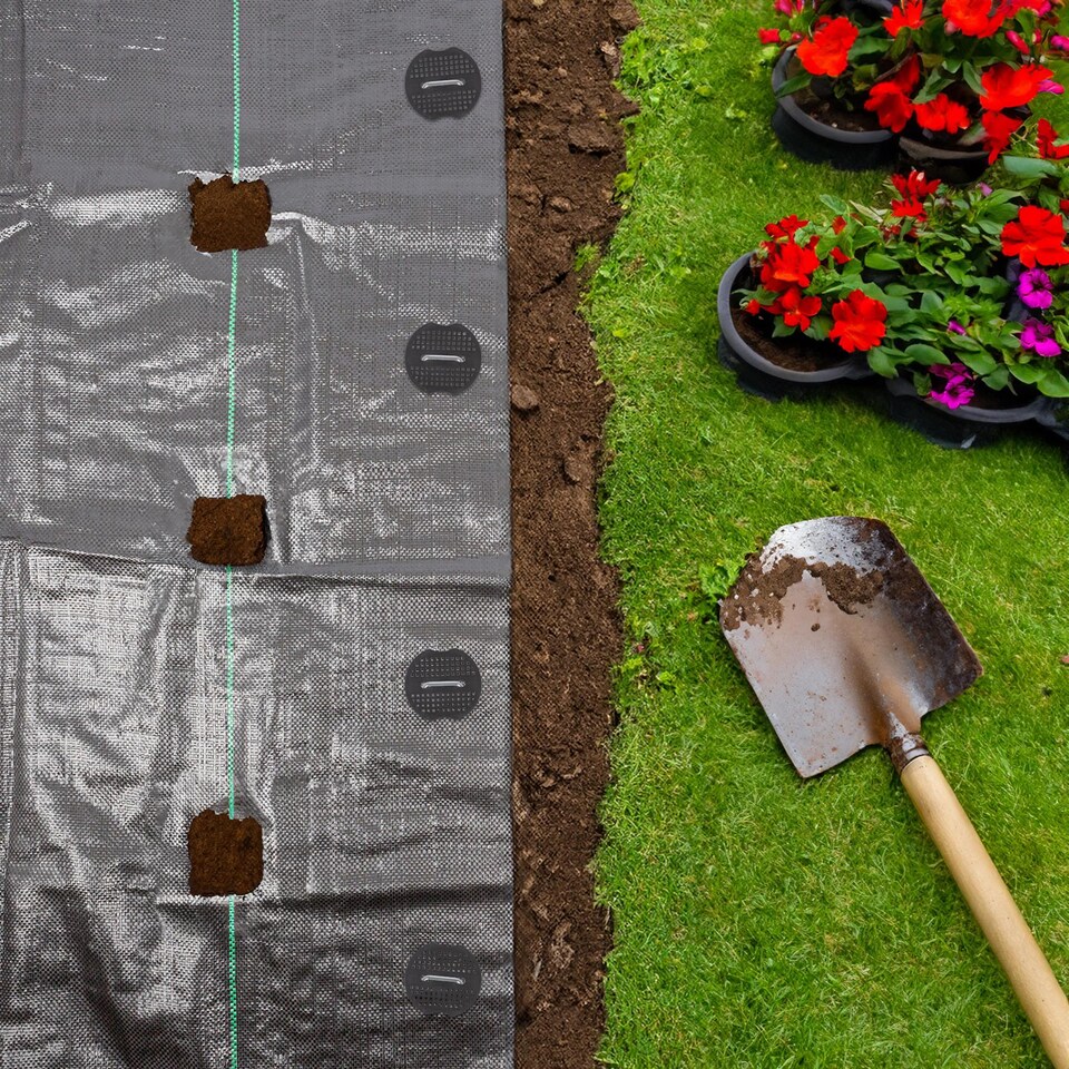 image 1 of Harbour Housewares 160pc Weed Membrane Fixing Set with Removal Tool - 15cm | Silver | Silver