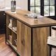 image 6 of SoBuy KNL01-F,Kitchen Island Storage Cupboard with 170cm Worktop | Brown | Brown | 1