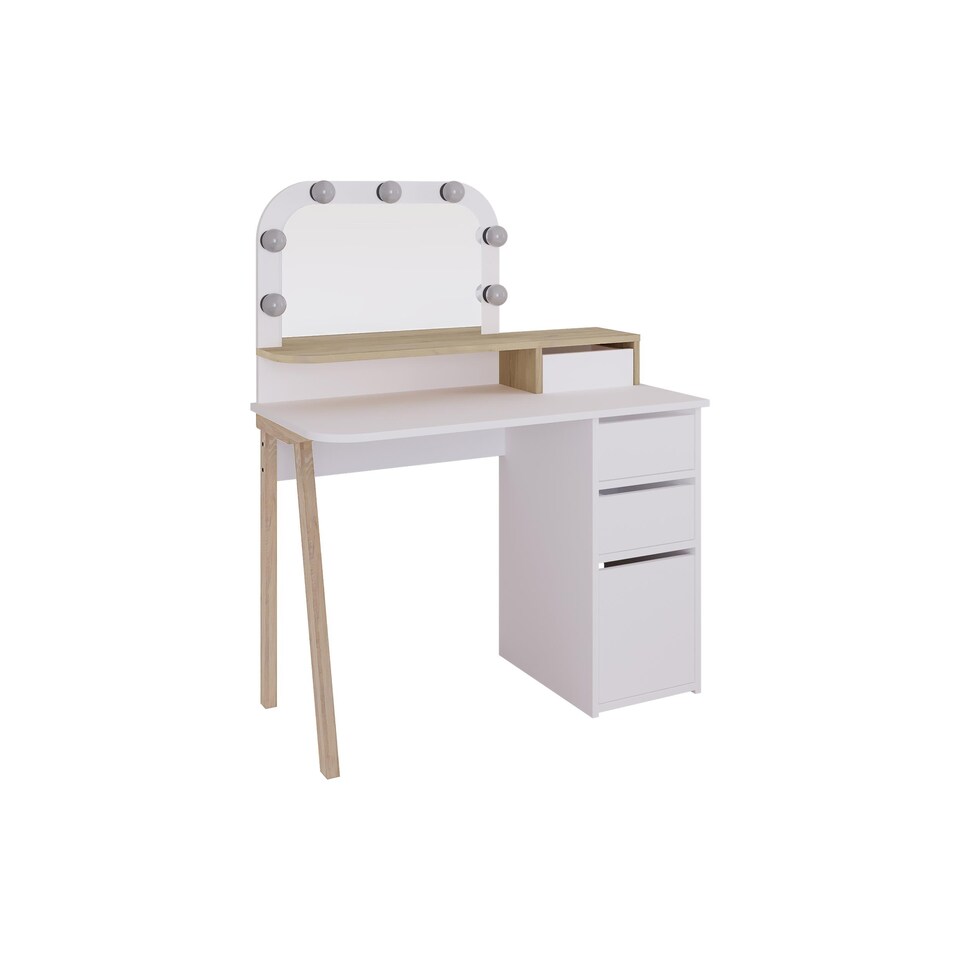 image 1 of Decortie Avien Dressing Table 105x51.5x131cm White