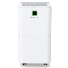 MONHOUSE 12L/Day Digital Dehumidifier - For Laundry Drying - Portable Mould, Damp, Condensation Remover - Quiet Moisture Absorber