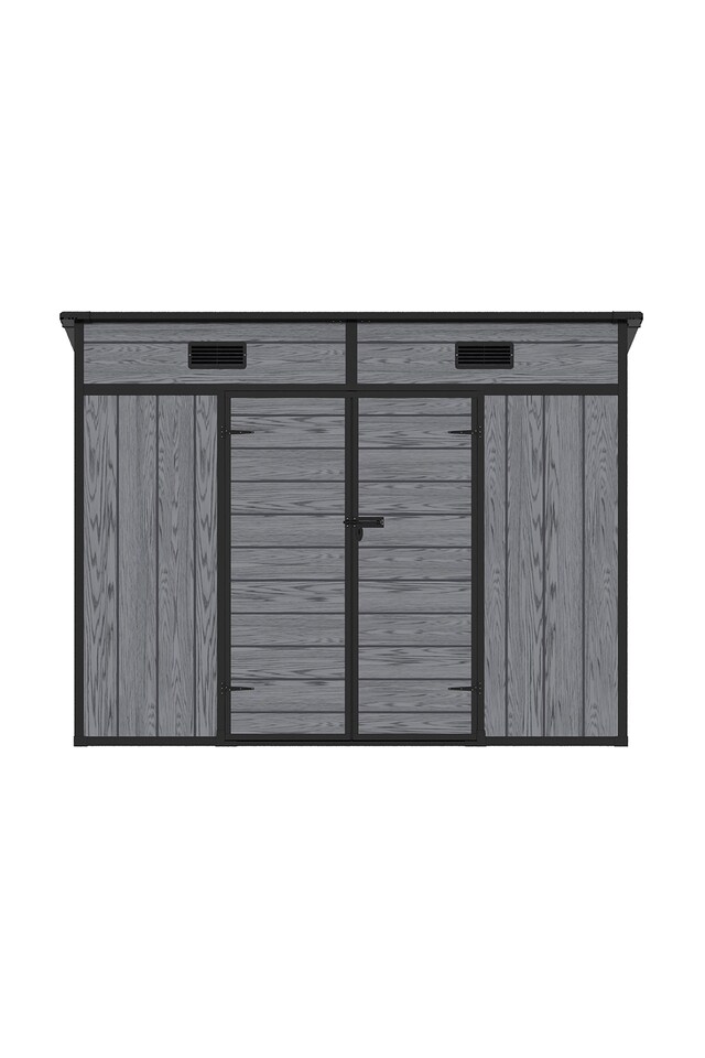 image 1 of Living and Home 6x4FT Outdoor Garden Storage Shed, Dark Grey | Grey | Dark Grey | 1