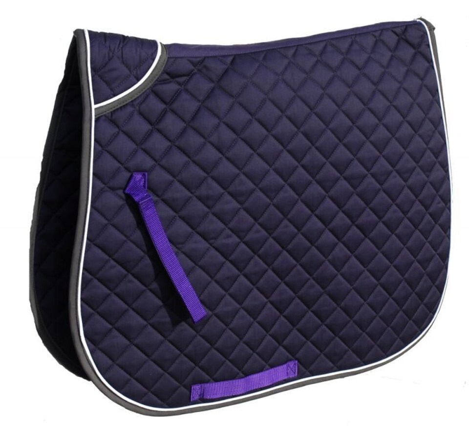 image 1 of Rhinegold Twin Bound Saddle Cloth | Black | Size: Full
Colour: Black
