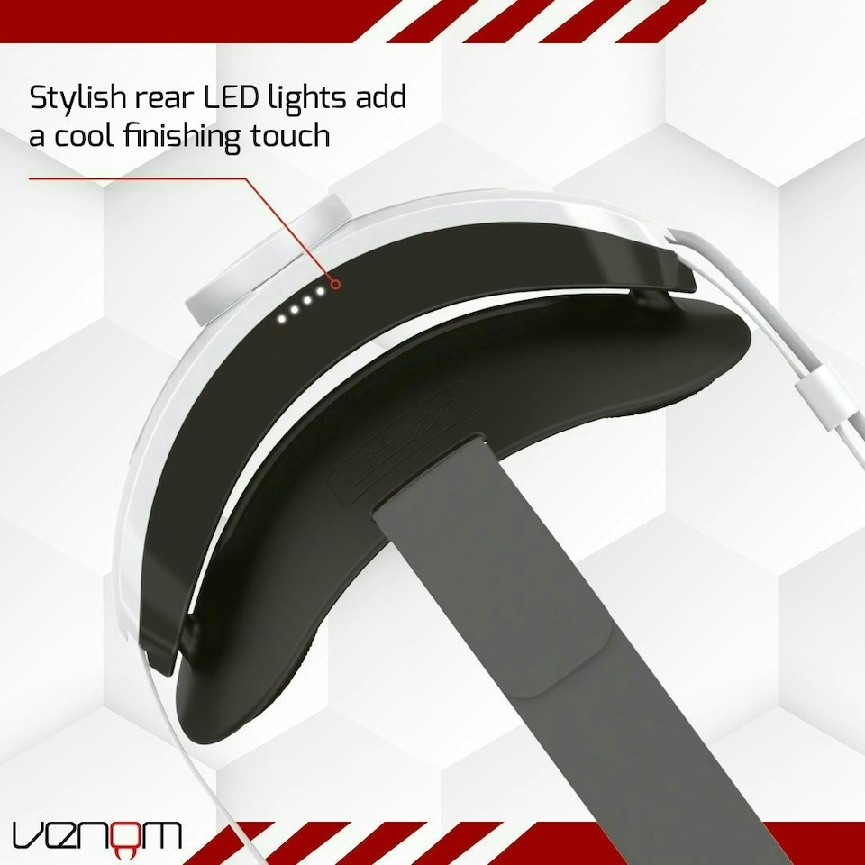 image 1 of Venom Power Strap for Meta Quest 3 - Padded Headstrap with Integrated Power Bank White | Grey