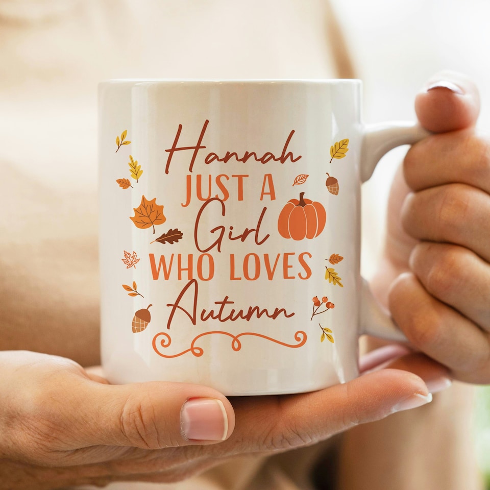 image 1 of Personalised Loves Autumn Mug White