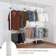 image 9 of House of Home Triple Telescopic Organise Hanging Rail Clothes Rack Adjustable Storage White | White | Not provided