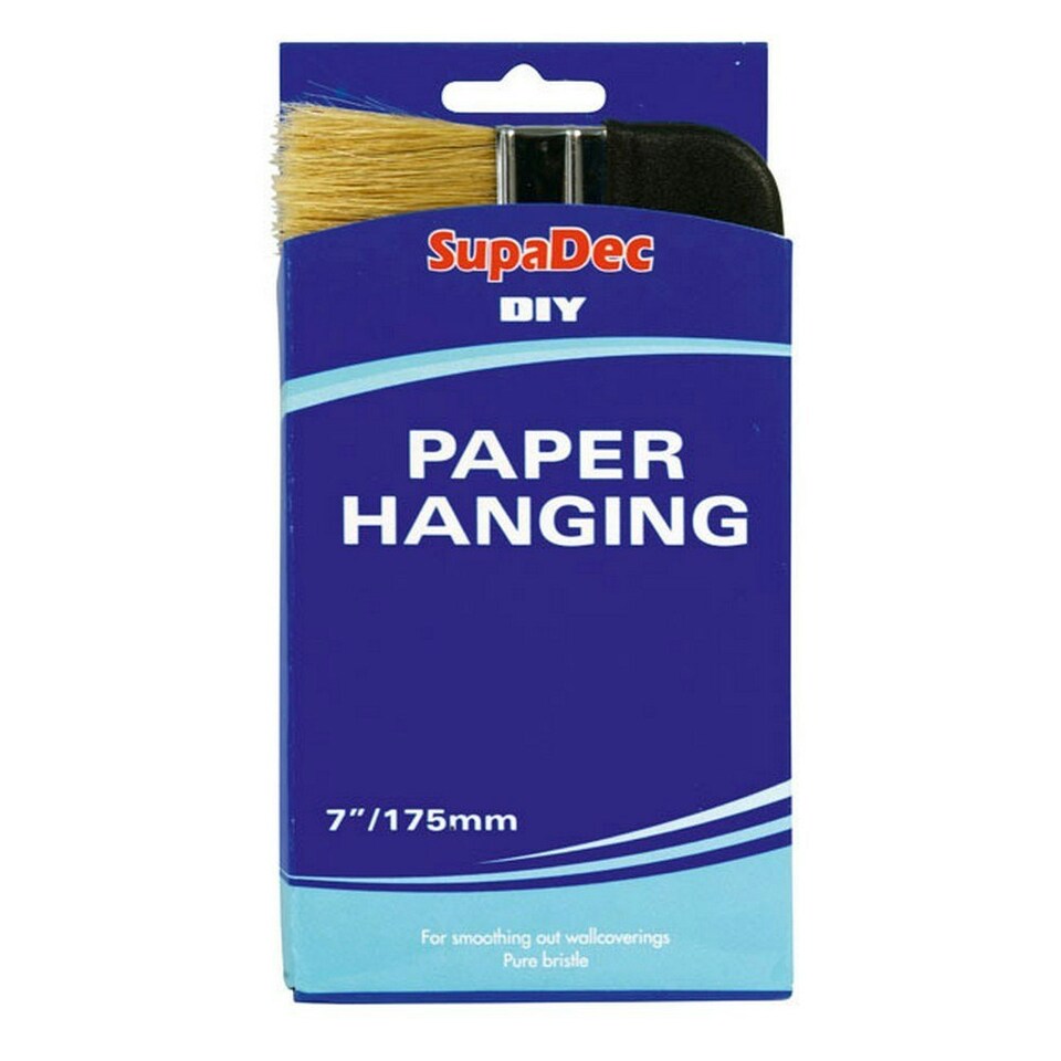 SupaDec DIY Paper Hanging Brush - Black - 7in