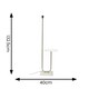 image 3 of ValueLights Tavel Brushed Chrome Metal Floor Lamp with Table Chrome