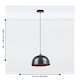 image 9 of First Choice Lighting Pair of Industrial Nickel with Copper Detail Dome Pendants Silver | Copper