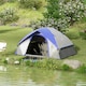 image 7 of Outsunny 2 Man Camping Tent w/ Sewn-in Groundsheet, 3000mm Waterproof, Blue Grey | Grey and Dark Blue | 210L x 150W x 110Hcm