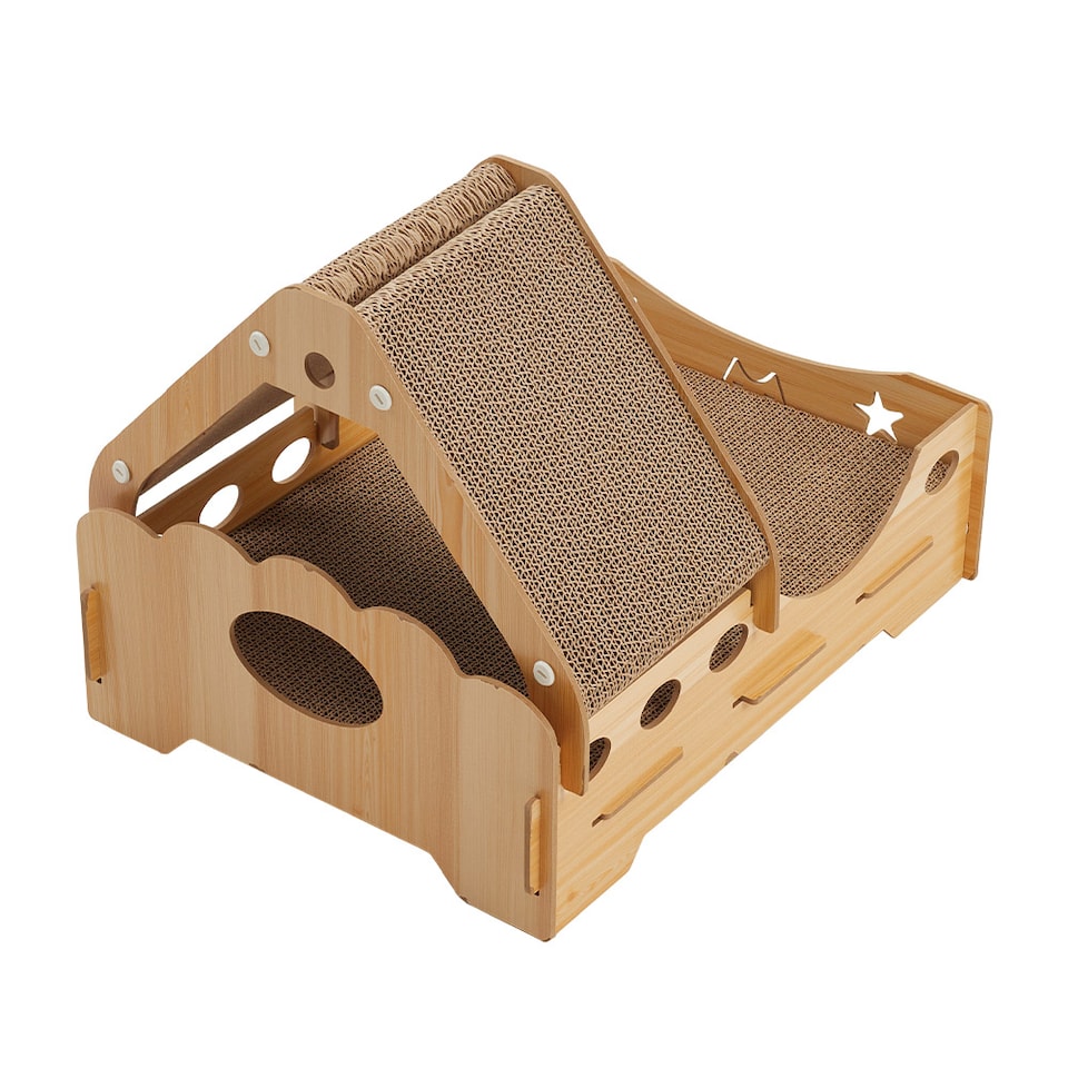 image 1 of Living and Home Cat Scratching Board Cat Bed with Toy Ball