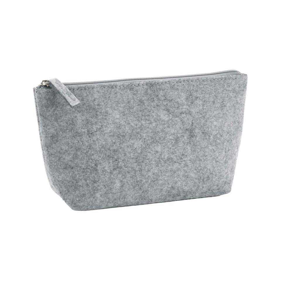 image 1 of Bagbase Felt Accessory Bag - Grey Melange - 19cm x 9cm x 18cm Grey