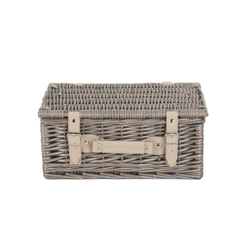 image 1 of Wicker 36cm Antique Wash Picnic Basket Brown | Brown | One Size