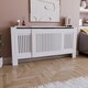 image 9 of Vida Designs Chelsea Radiator Cover Painted MDF Slatted Cabinet, White, 140-204cm