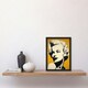 image 2 of Blonde On Mustard Stylish Modern White Photo Black Framed Wall Art Print A4