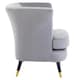 image 3 of Interiors by Premier Grey Velvet Scalloped Chair, Long-lasting Scallop Chair Velvet, Body Supportive Scalloped Armchair
