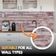 image 3 of NOVECRAFTO Rose Marble Slim Stone Brick 3D Wall Panels (96cm x 48cm) DIY PVC Plastic Cladding Panels