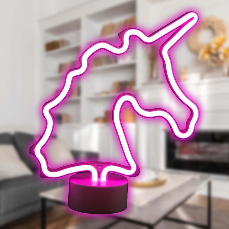 image 1 of PMS Unicorn Neon Light Battery Powered Multi-coloured - 28cm x 59cm