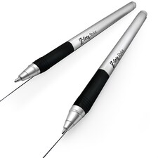 Zebra Z-Grip Classic Stylus Ballpoint Pen Silver Barrel Black Ink Pack of 2