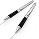 image 1 of Zebra Z-Grip Classic Stylus Ballpoint Pen Silver Barrel Black Ink Pack of 2